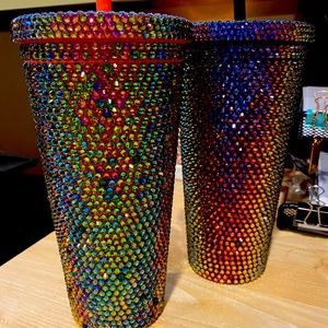 Custom made Oil Slick Rhinestone Tumblers 🤩